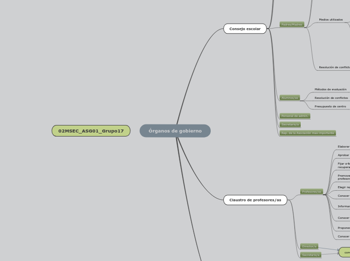 Msec Asg Rganos De Gobierno Grupo Mind Map